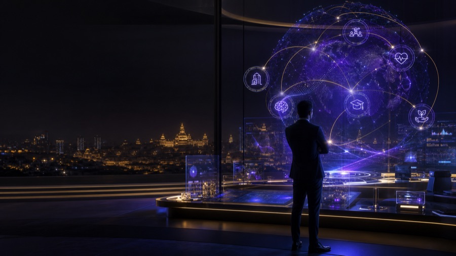 Digital education and innovation ecosystem visual